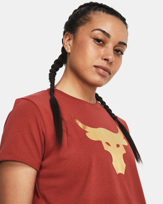 Women's Project Rock Arena Heavyweight Short Sleeve in Red image number 3